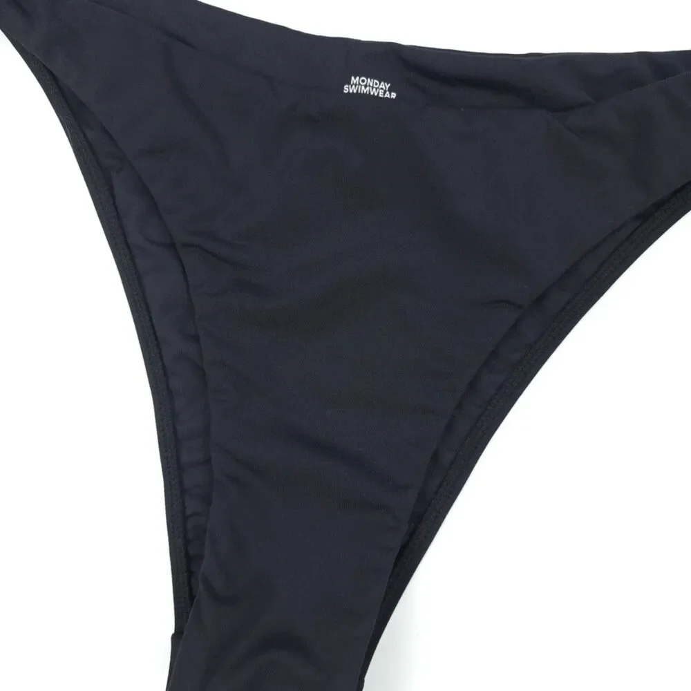 NEW Monday Swimwear Byron Bottom Black Minimal Resort Clean Girl Beachy Boho Y2k